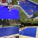 Buy Safety Pool Cover, Size 4 x 8 m Rectangular Pool Cover, Pool Size 3.7 x 7.7 m Blue PVC Pool Cover, Easy to Install and Prevent Debris