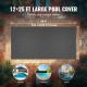 Buy 4 x 8m Safety Pool Cover, PVC Material Charcoal