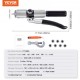 Buy 3/8" to 1-1/8" HAVC Hydraulic Pipe Expander Kit with 7 Expanding Heads Deburring Tool Tube Cutter for Copper Aluminum Brass Soft Steel Pipes