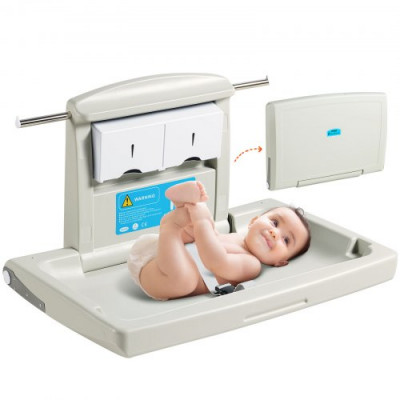 VEVOR Baño Cambiador Bebe Cambiador de bebé montado en pared Mesa para cambiar pañales plegable