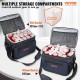 Buy Insulated Cooler Bag 24 Cans Waterproof Portable Cooler Bag 31x23x24.5cm Oxford 600D PEVA Cooler Bag with Zipper Shoulder Strap Soft Sided Cooler Bag for Picnic, Camping, Travel, Beach