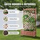 Comprar Cama de Jardín Elevada con Enrejado Jardinera Elevada Independiente de Madera 75x33x156 cm para Exterior con Orificios de Drenaje para Plantas Trepadoras, Flores, Jardín, Terraza, Balcón