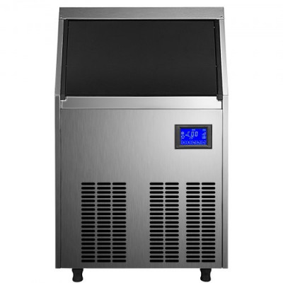 Fabricador De Hielo Máquina para Hacer Hielo Comercial 60KG/24H Acero Inoxidable ABS Panel de Control Inteligente Máquina para Fabricar Nieve