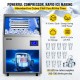 Koop Roestvrij staal + ABS ijsmachine, commerciële ijsmachinebreker, 220V, ijsmachine, 70/24H, met intelligent LCD-bedieningspaneel, voor cafés, bars enz.