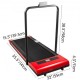 Buy Electric Treadmill WITH Foldable Handles, Electric Treadmill, Red and Black Treadmill for Walking and Running, 1120x360x1.4 mm, Capacity up to 100 kg with LED Digital Display and Remote Control