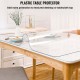 Buy Clear PVC Waterproof Tablecloth 2.4 x 1.1m, Thick Transparent Plastic Tablecloth with 2mm Thickness, Water Resistant Rectangular Transparent Tablecloth for Kitchen Table, Desks