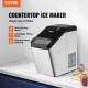 Buy Ice Machine Portable Countertop Ice Maker 15kg/24h 9 Ice Cubes in 7 Minutes Food Grade Ice Maker