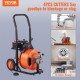 Buy Electric Drain Blaster 23m x 12.7mm Pipe Cleaner Machine Automatic Power Supply with 4 Foot Pipe Cutters for 2.54-10.16 cm Pipes Sewer Toilet