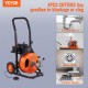 Buy Electric Drain Blaster 15m x 9.5mm Pipe Cleaner Machine Automatic Power Supply with 4 Foot Pipe Cutters for 2.54-10.16 cm Pipes Sewer Toilet