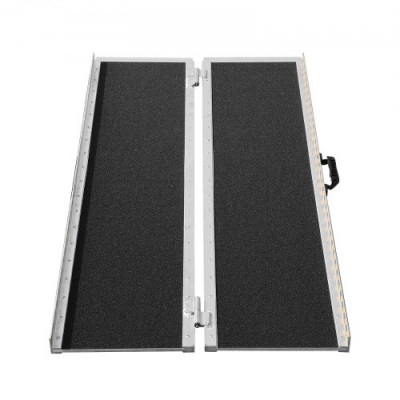 VEVOR Rampa para silla de ruedas plegable con umbral de aluminio 182,88cm 363kg