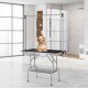 Buy Foldable Pet Grooming Table 1137.9x609.6mm Dog Grooming Table Load 149.7kg Stainless Steel Dog Grooming Table with 2 Clips 2 Ropes Storage Basket