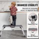 Buy Work Platform 200kg Folding Workbench 100 x 30 x 48.7cm Aluminum Steps Non-Slip Feet Work Table for Car Wash Painting Decoration