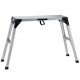 Buy Work Platform Adjustable Height Load 150kg Folding Workbench 100x30x87.7cm Non-Slip Aluminum Step Work Table for Car Wash Painting Decoration