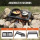 Buy Folding Campfire Grill 458x305x205mm Portable Steel Camping Fire Grill Campfire Cooking Equipment with Carry Bag with Legs Outdoor Cooking Grill