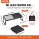 Buy Folding Campfire Grill 57x28.5x23cm Portable Steel Camping Fire Grill Campfire Cooking Equipment with Carry Bag with Legs Outdoor Cooking Grill