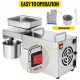 Buy Automatic Oil Press, 500W 220V 60Hz Oil Press Machine, Speed 2.7-6.3kg/h Stainless Steel Oil Extractor for Peanut Nuts Sesame Seeds Corn Soybean