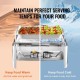 Buy 8.5L Food Warmer Buffet Fuel Warmer Flip Top Stainless Steel Food Warmer with 1 Tongs Keeps Warm for Self-Service Buffet Hotel Catering