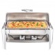 Buy 8.5L Food Warmer Buffet Fuel Warmer Flip Top Stainless Steel Food Warmer with 1 Tongs Keeps Warm for Self-Service Buffet Hotel Catering