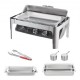 Buy 8.5L Food Warmer Buffet Fuel Warmer Flip Top Stainless Steel Food Warmer with 1 Tongs Keeps Warm for Self-Service Buffet Hotel Catering