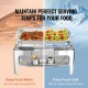 Buy 4.25L Rectangular Chafing Dish Set Each, 201 Stainless Steel Buffet Warmer, Fuel Food Warmer for Buffet Hotel Catering Restaurant