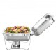 Buy Piece 8 Quart Stainless Steel Cooking Dish Set with 6 Full Size Pans Rectangular Server with Lid Tray