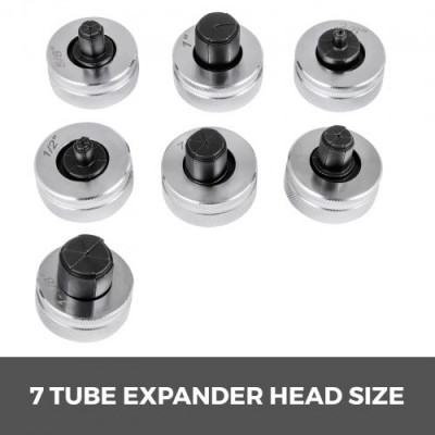 Expansor de Tubo Hidráulico de 7 Cabezales, Crimpadora Hidráulica Multicapa con Tuberías de 10 - 28 cm, Prensadora Multicapa de Acero para Prensar Tubos Compuestos