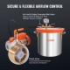 Buy Gallon Vacuum Chamber Kit & 100L/min Pump Vacuum Degassing Chamber Kit with Tempered Glass Lid, Single Stage Vacuum Pump with 250ml Oil Bottle