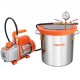 Buy Gallon Vacuum Chamber Kit & 100L/min Pump Vacuum Degassing Chamber Kit with Tempered Glass Lid, Single Stage Vacuum Pump with 250ml Oil Bottle