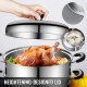 VEVOR Vaporizadores de Alimentos Acero Inoxidable de Altura 15,5 cm, Olla de Vapor Diámetro de Cada Nivel de 28 cm para Cocinar de 5 Niveles, Juego de Ollas para Vapores de Alimentos Adecuado para Gas