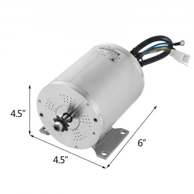 Motores Eléctricos Motor de 48V sin Escobillas Eléctricas de 1.800W Motor Eléctrico Sincrónico MY1020 Motor Trifásico Corriente Nominal 37,5A