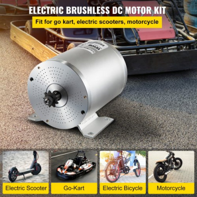 Motor sin Escobillas Motor Eléctrico para Go Kart 48V 2000W Motor con Controlador Perfecto para Scooter Eléctrico, Bicicleta Eléctrica, Bicicleta Eléctrica y Scooter Electrónico Etc.