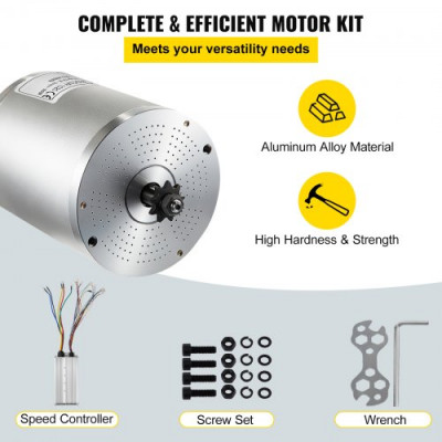 Motor sin Escobillas Motor Eléctrico para Go Kart 72V 3000W con Controlador de Velocidad perfecto para Scooter Eléctrico, Bicicleta Eléctrica, Bicicleta Eléctrica y Scooter Electrónico Etc.