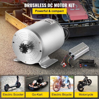 Kit de Motor sin Escobillas con Controlador 72 V 3000 W Motor Eléctrico CC 43 A 4900 RPM Alta Velocidad Kit de Conversión de Motor sin Escobillas 4,07 HP para Kart, Scooter, Bicicleta Eléctrica