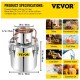 Buy Distill Alcohol Water Distiller 13.2 Gallon (50 L) Still for Home Distillation 1 Barrel Stainless Steel Coil