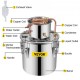 Buy Distilling Alcohol Water Distiller 11.4 L Stainless Steel 25 x 25 cm Rapid Cooling