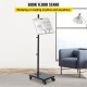 Buy Book Stand for Reading 40 x 28 x 120 cm Book Stand Holder Capacity 15 kg Book Stand Iron Material with Swing Panel and Swivel Casters with Brakes