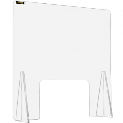 Protector de Pantalla Acrílica para Mostrador 60 x 60 cm Protector contra Estornudos Ventana de Transacción de 20 x 30.6 cm, 2.2 kg Protector de Pantalla Acrílica para Clínicas, Hoteles, Bancos