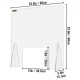 Buy Acrylic Counter Screen Protector 60 x 60 cm Sneeze Guard 20 x 30.6 cm Transaction Window, 2.2 kg Acrylic Screen Protector for Clinics, Hotels, Banks