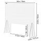 Buy Acrylic Counter Screen Protector 60 x 76cm Sneeze Guard 20 x 44cm Transaction Window 3.1kg Acrylic Screen Protector for Clinics, Hotels, Banks