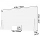 Buy Acrylic Counter Screen Shield, 60 x 120 cm Sneeze Guard, 11.5 x 35.6 cm Transaction Window Acrylic Screen Protector for Clinics, Hotels, Banks