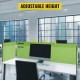 Buy Green Office Privacy Panel 152x61cm 3 Panels Desk Divider Panel Thickness 20mm Suitable Desk Thickness 10-35mm Desk Privacy Panel for Offices Classrooms