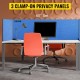 Comprar Painel de privacidade de escritório azul marinho 152x61 cm 3 painéis Espessura do painel divisor de mesa 20 mm Espessura da mesa 10-35 mm Painel de privacidade de mesa para escritórios Salas de aula