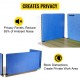 Buy Navy Blue Office Privacy Panel 152x61 cm 3 Panels Desk Divider Panel Thickness 20mm Desk Thickness 10-35mm Desk Privacy Panel for Offices Classrooms