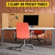 Buy Yellow Office Privacy Panel 152x61 cm 3 Panels Desk Divider Panel Thickness 20mm Suitable Desk Thickness 10-35mm Desk Privacy Panel for Office Classroom