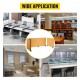 Buy Yellow Office Privacy Panel 152x61 cm 3 Panels Desk Divider Panel Thickness 20mm Suitable Desk Thickness 10-35mm Desk Privacy Panel for Office Classroom