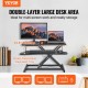 Buy Standing Desk Converter 80x40cm Height Adjustable Lift Table 14-51cm with 79.5x30cm Keyboard Tray 20kg Capacity Laptop Stand Sit Stand for PC Monitor