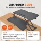 Buy Standing Desk Converter 80x40cm Height Adjustable Lift Table 14-51cm with 79.5x30cm Keyboard Tray 20kg Capacity Laptop Stand Sit Stand for PC Monitor