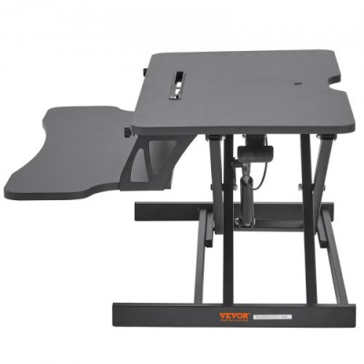 VEVOR Convertidor de Escritorio de Pie de 80x40 cm Mesa Elevable con Altura Ajustable 14-51 cm con Bandeja para Teclado de 79,5x30 cm Capacidad de 20 kg Soporte para Portátil Sentado para PC Monitor