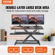 Buy Standing Desk Converter 36"x24" Adjustable Height Lift Table 5.5-20" with 36"x12" Keyboard Tray 44lb Capacity Laptop Monitor Stand Sit Upright