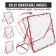 Buy 1 x 1m Soccer Goal Portable Soccer Rebounder Net Adjustable Angle Iron Pipe PE Net Easy Setup Sports Equipment for Kids, Teens and All Ages